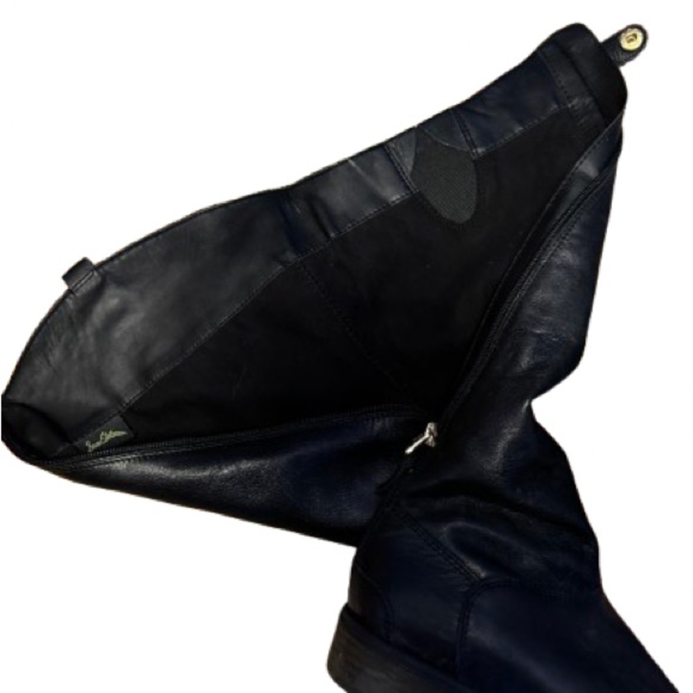 Sam Edelman Black Leather Knee-High Boots - Picture 6 of 10